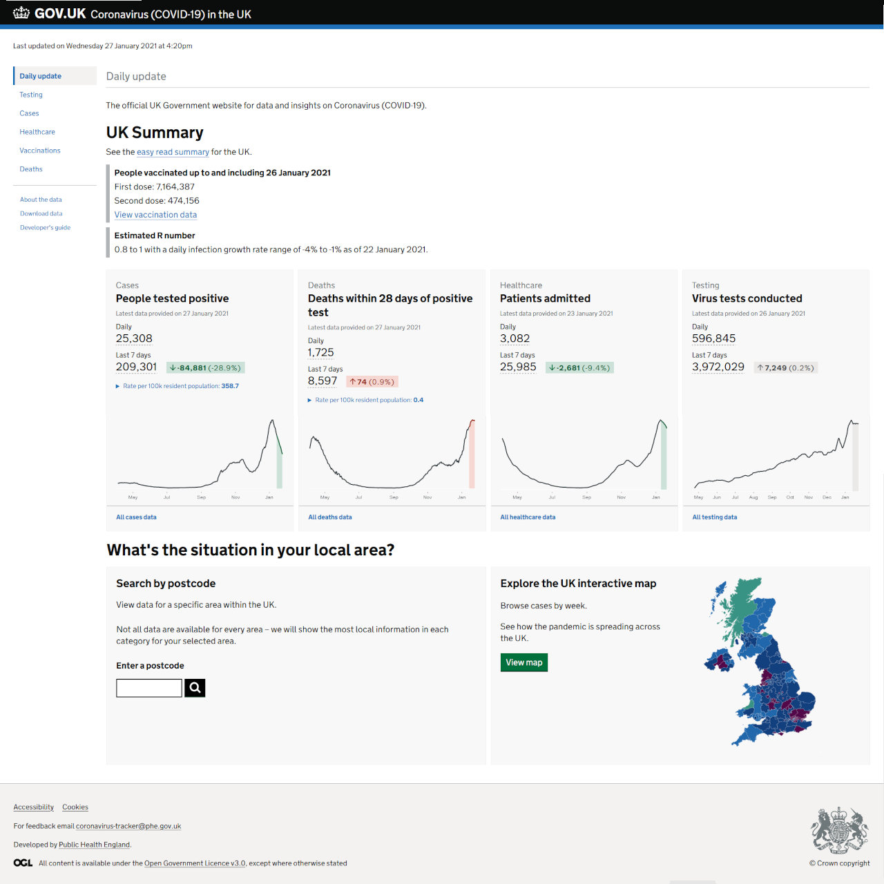 Latest COVID-19 UK Deaths